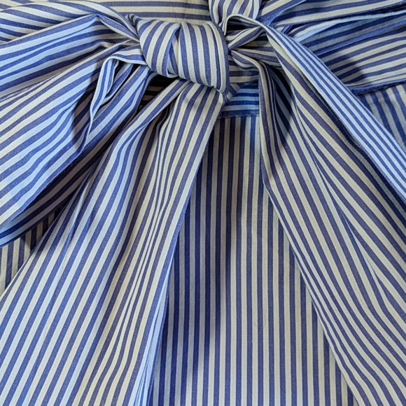 J. Crew Blue Pinstripe Mini Skirt - Picture 4 of 5